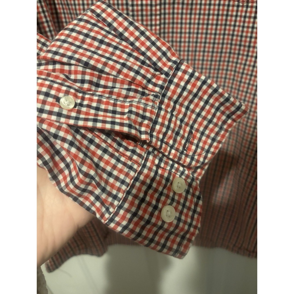 Polo Ralph Lauren XL Button Down Shirt Mens Plaid Blue Red Blue Classic Logo - Picture 5 of 6